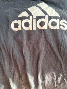 adidas Black Crewneck Tee with Subtle Grey Logo